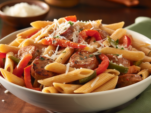 Penne Pasta with Sausage and Peppers Recipe
