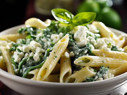 Penne Pasta with Spinach and Ricotta Recipe