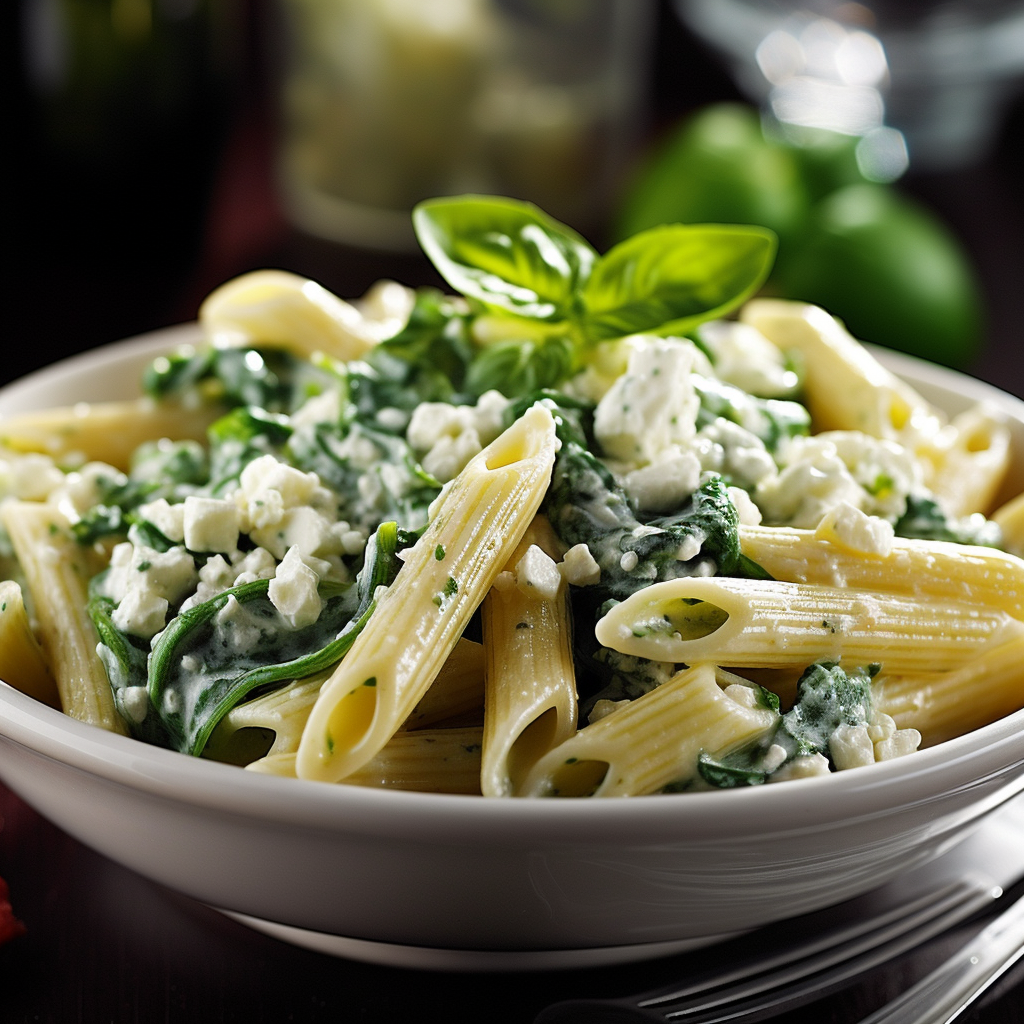 Penne Pasta with Spinach and Ricotta Recipe