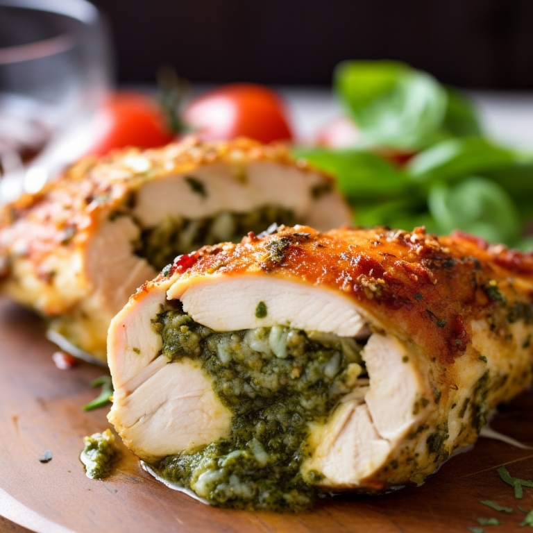 Pesto and Parmesan Stuffed Chicken Breast Recipe Recipe