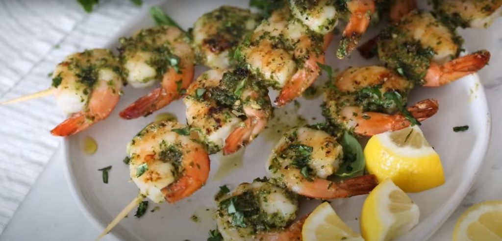 Pesto-Grilled-Shrimp-Skewers-Recipe