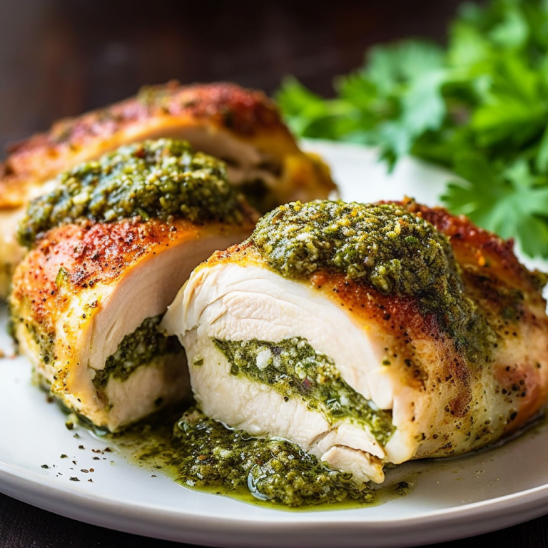 Pesto Stuffed Baked Chicken Breast Recipe | Recipes.net