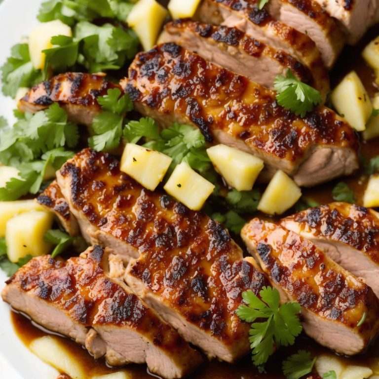 Pineapple and Jalapeno Glazed Pork Tenderloin Recipe