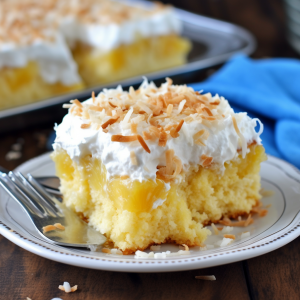 Pineapple Coconut Poke Cake Recipe