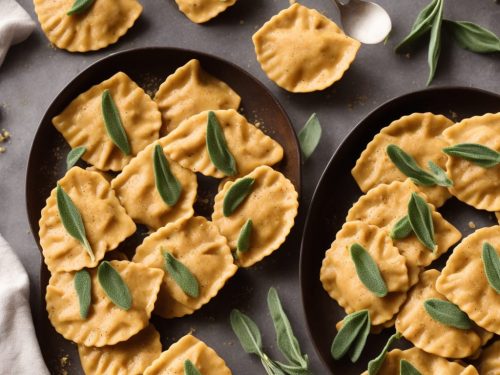 Pumpkin Ravioli with Brown Butter and Sage Recipe
