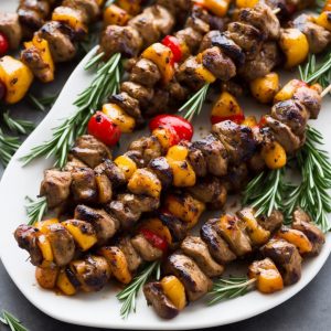 Rosemary-Skewered Swordfish Kebabs Recipe