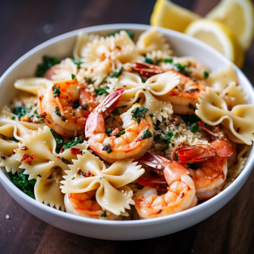 Recipe Name Bow Tie Pasta with Lemon Garlic Shrimp Recipe | Recipes.net