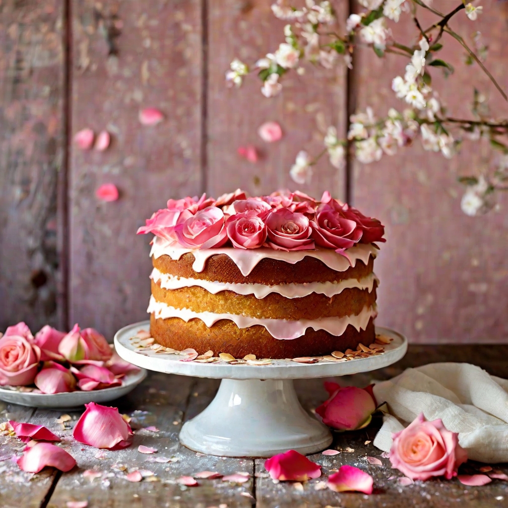 Rose Water Almond Cake
