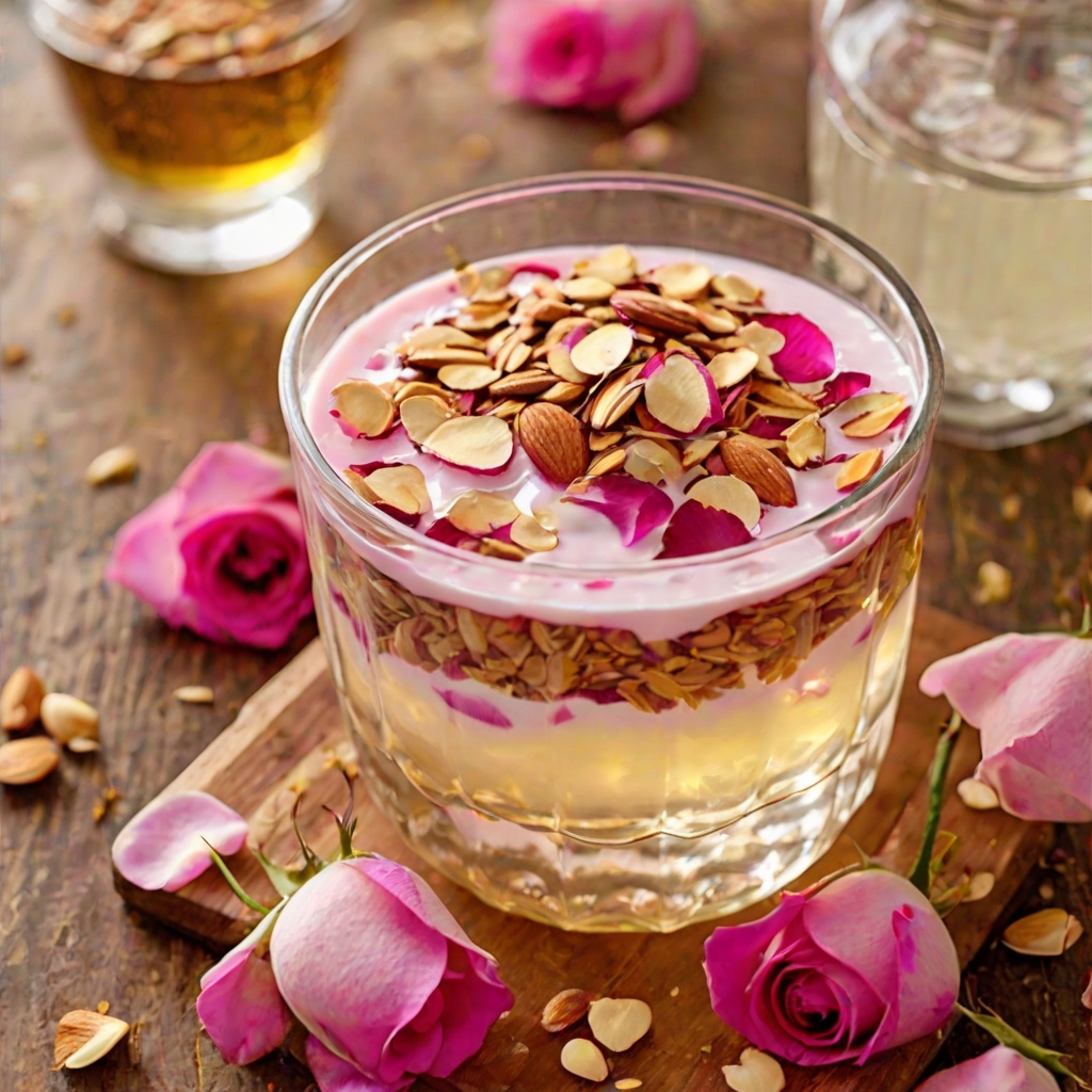 Rose Water and Honey Yogurt Parfait Recipe