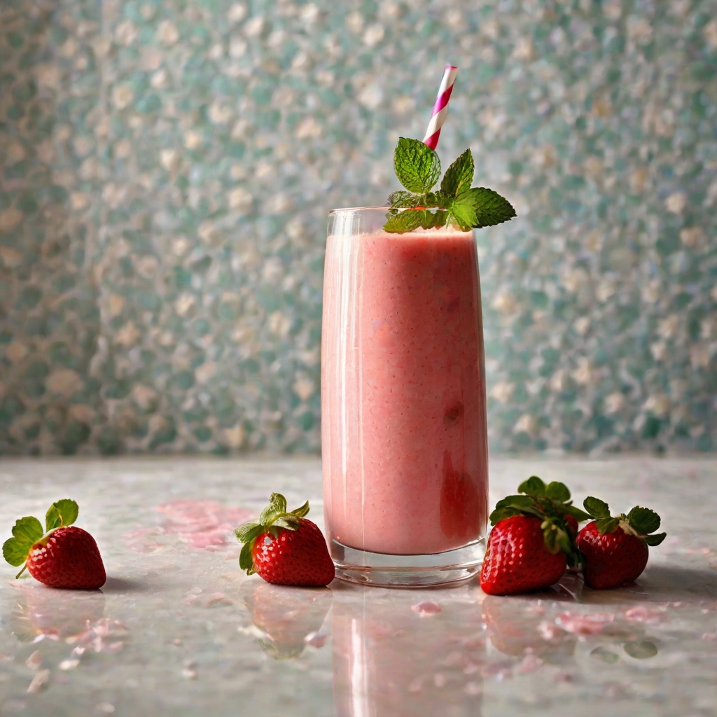 Rose Water and Strawberry Smoothie