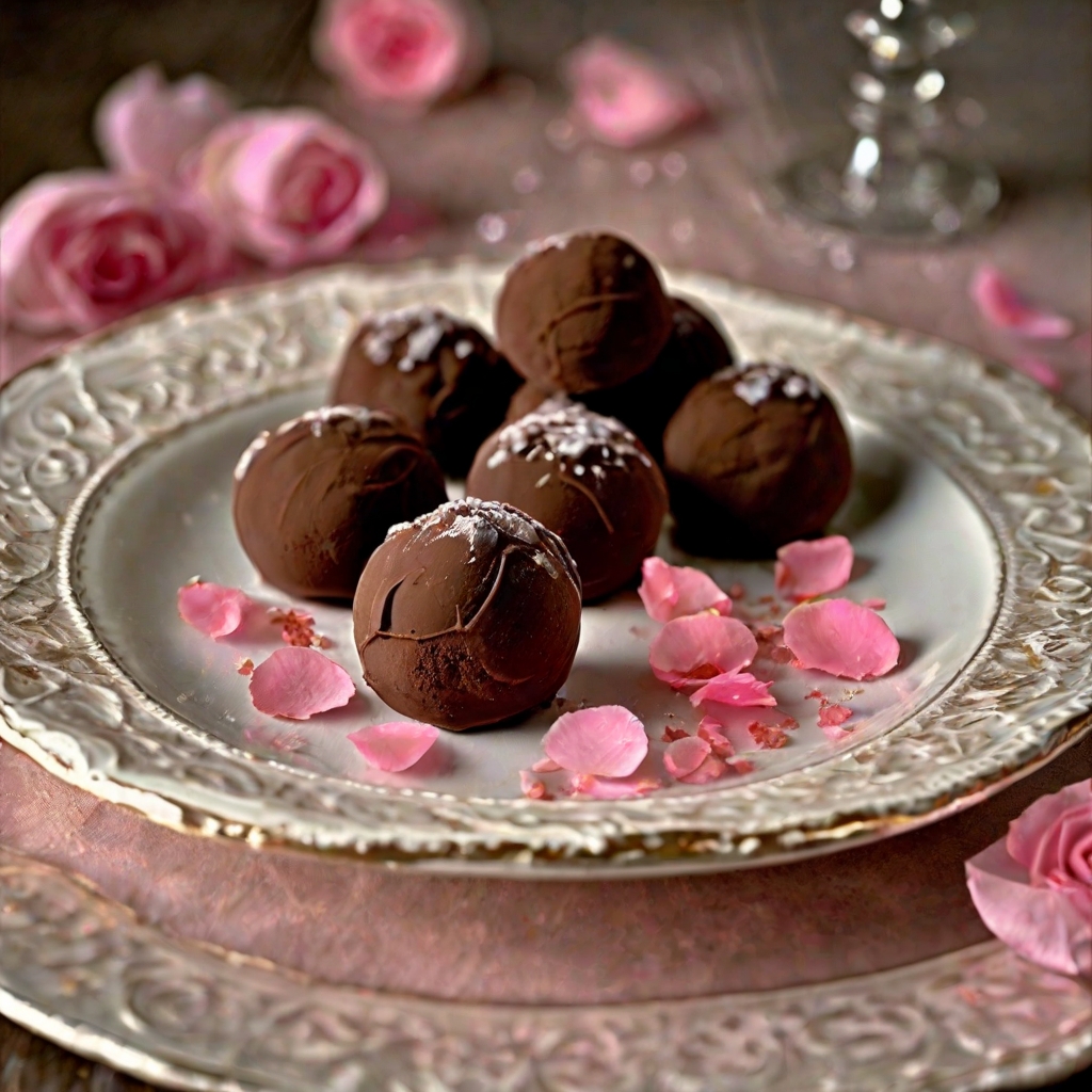 Rose Water Chocolate Truffles