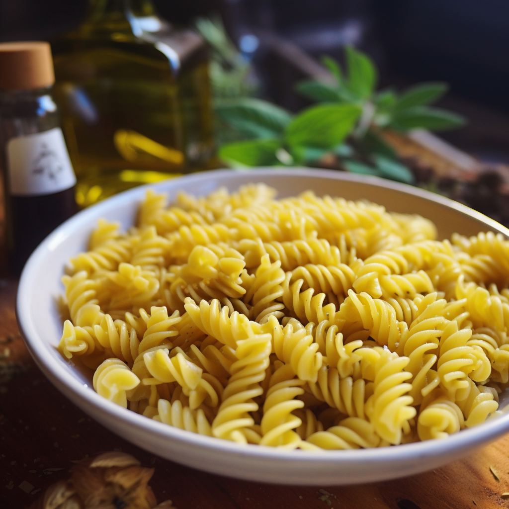 Rotini Pasta with Garlic and Olive Oil Recipe