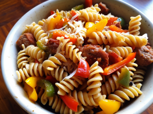 Rotini Pasta with Italian Sausage and Peppers Recipe