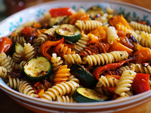 Rotini Pasta with Roasted Vegetables Recipe