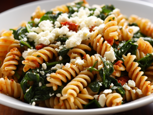 Rotini Pasta with Spinach and Feta