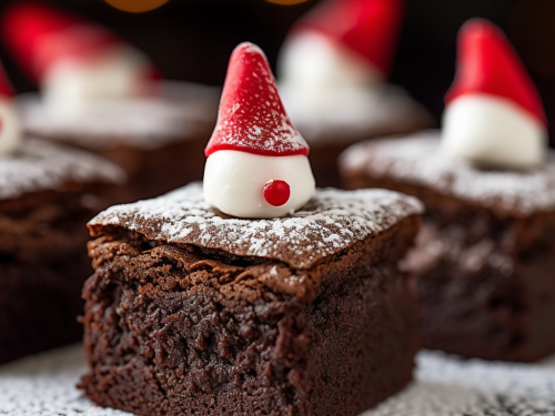 Santa Hat Brownies Recipe