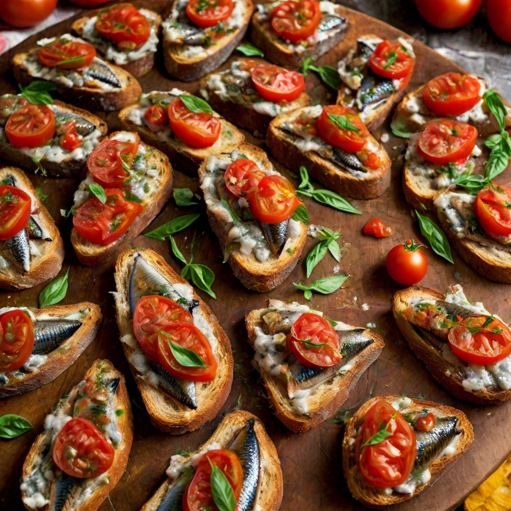Sardine and Tomato Bruschetta