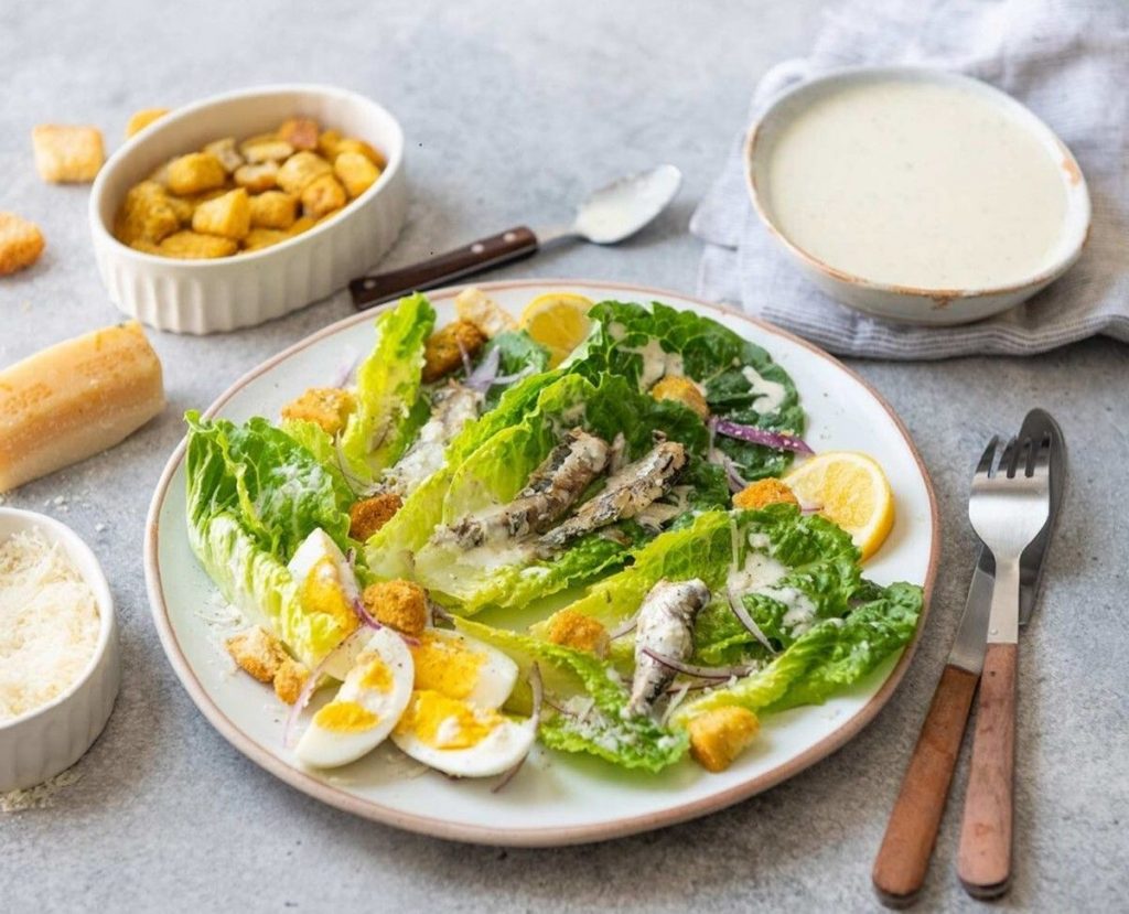 Sardine Caesar Salad Recipe