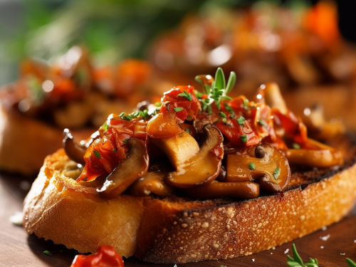 Sauteed Chanterelle Mushroom Bruschetta Recipe
