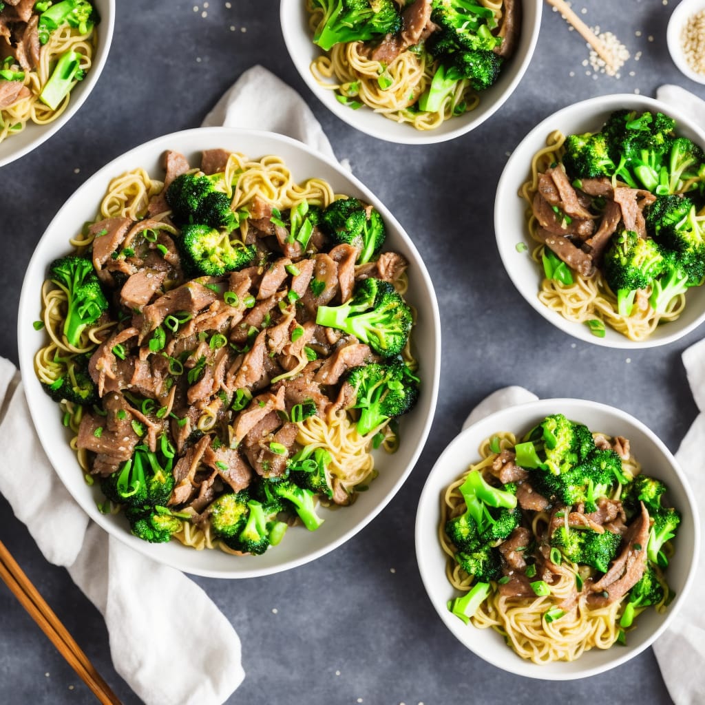 Shaved Beef and Broccoli Noodle Bowl Recipe