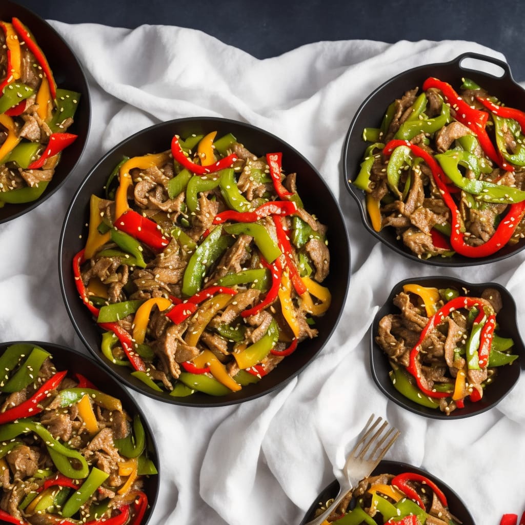 Shaved Beef and Peppers Stir-Fry Recipe