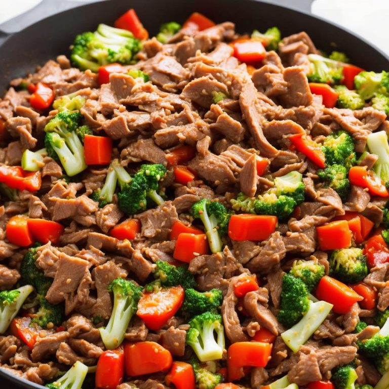 Shaved Beef and Vegetable Skillet Recipe Recipe