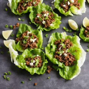 Shaved Beef Lettuce Wraps