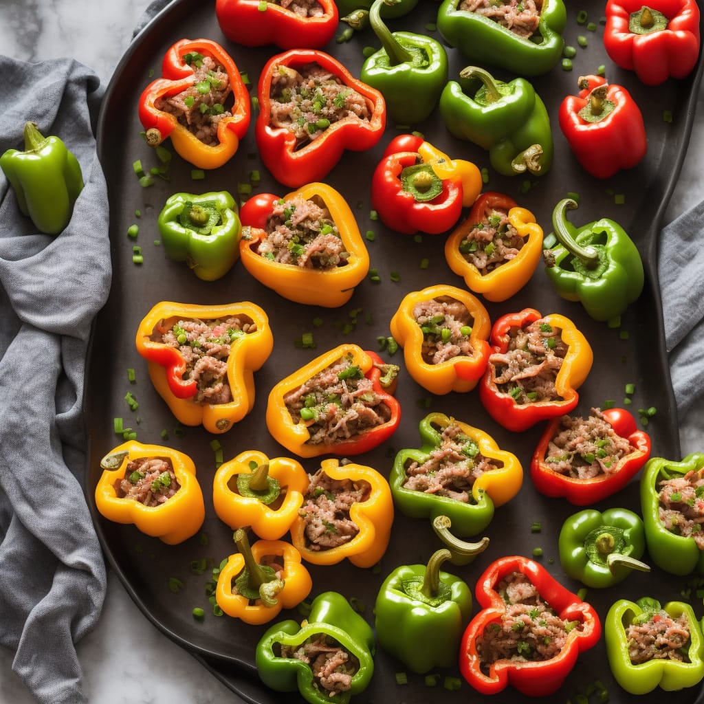 Shaved Beef Stuffed Bell Peppers Recipe