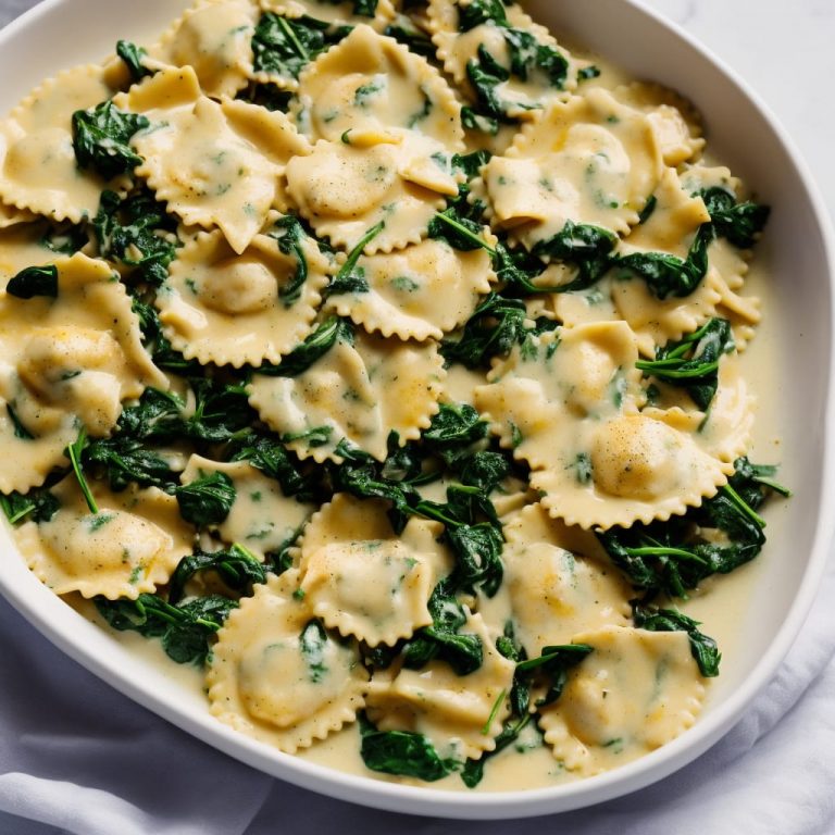 Shrimp and Spinach Ravioli with Lemon Cream Sauce Recipe | Recipes.net