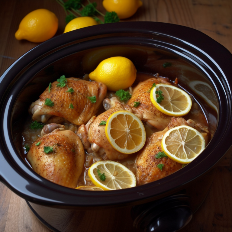 Slow Cooker Lemon Garlic Chicken Recipe Recipe | Recipes.net