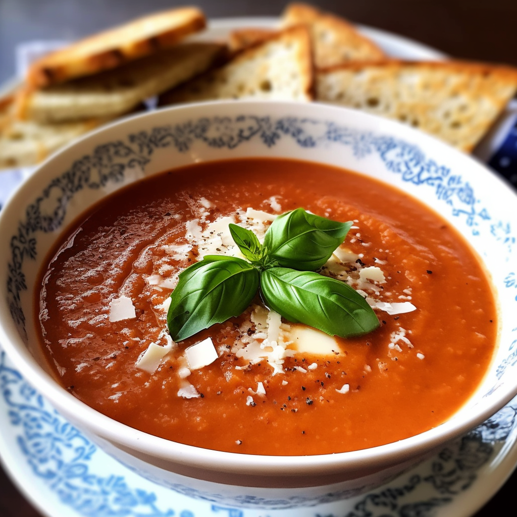 Slow Cooker Tomato Basil Soup Recipe