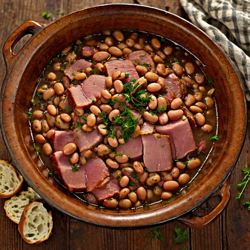 Ham hock store and beans recipe