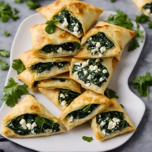 Spinach and Feta Phyllo Triangles Recipe