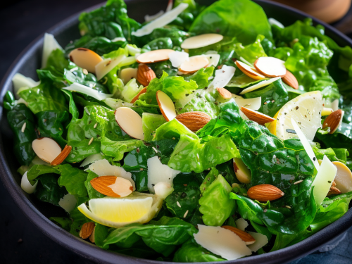 Spring Greens Salad with Roasted Almonds Recipe