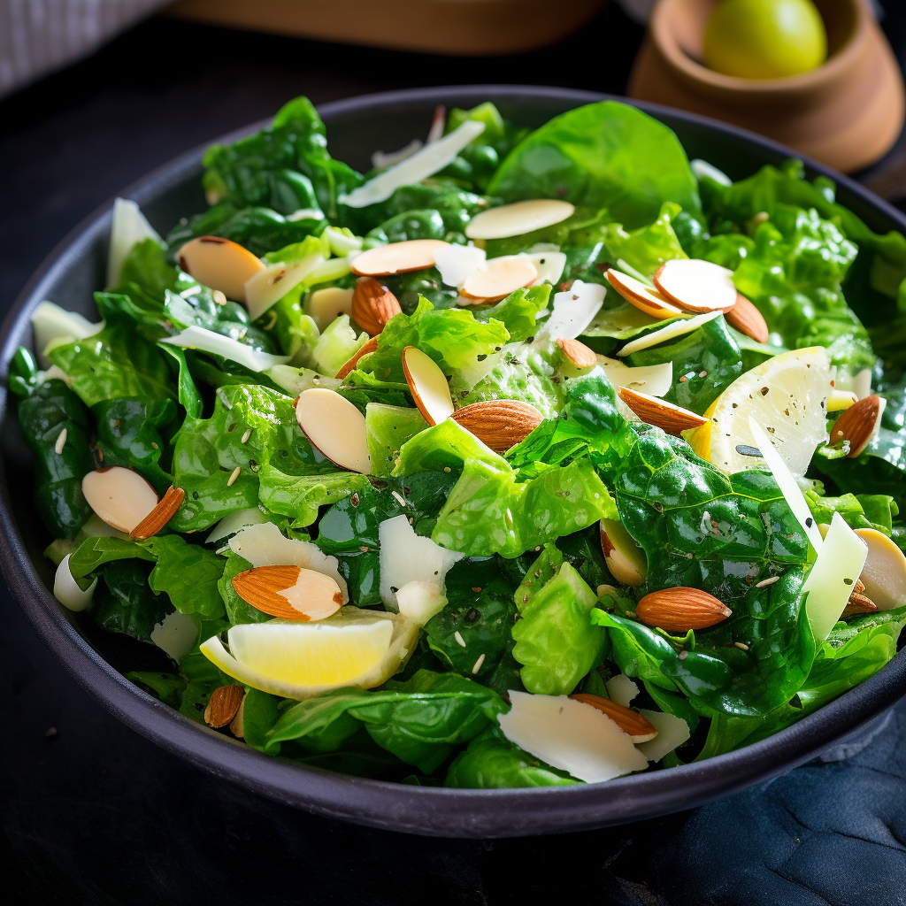 Spring Greens Salad with Roasted Almonds Recipe