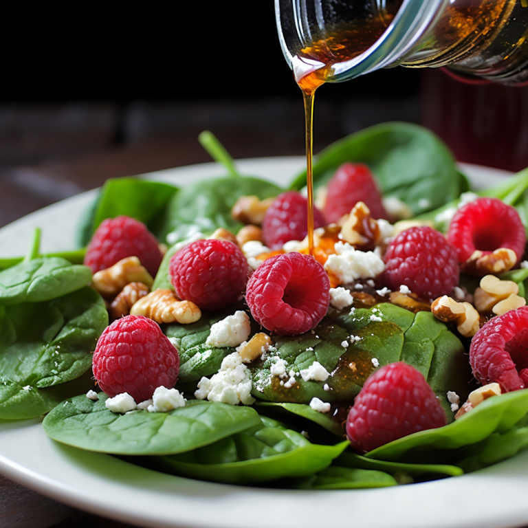 Spring Spinach Salad with Raspberry Vinaigrette Recipe