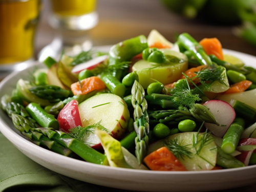 Spring Vegetable Salad with Lemon Herb Dressing Recipe