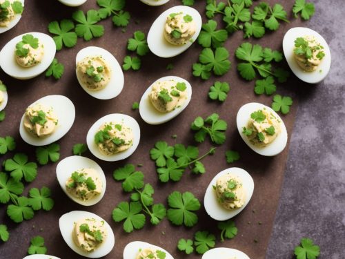 St Patrick's Day Irish Deviled Eggs