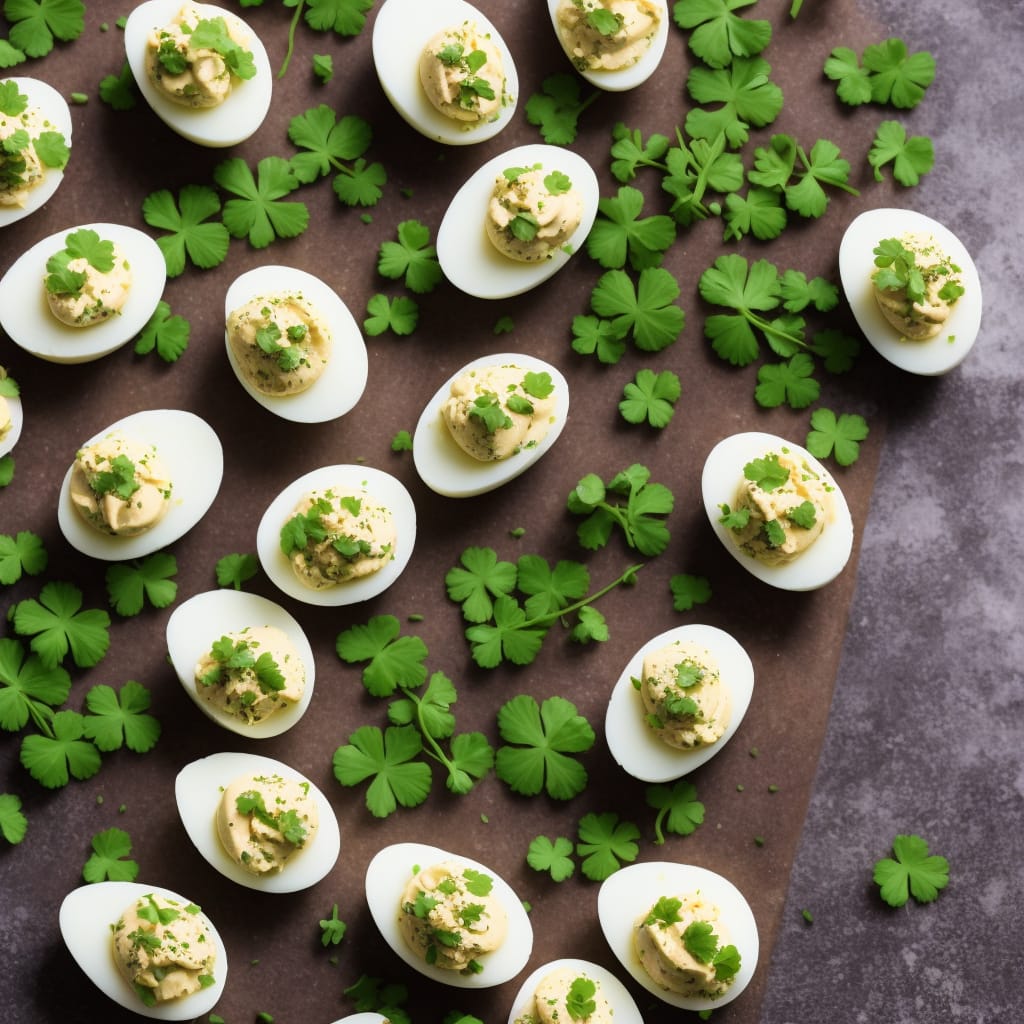 St Patrick's Day Irish Deviled Eggs