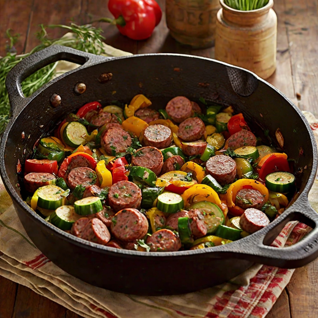 Turkey Sausage and Veggie Skillet Recipe
