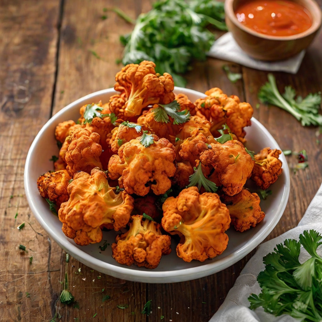 Vegan Air Fryer Buffalo Cauliflower Recipe