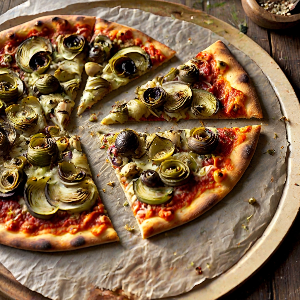 Vegan Artichoke and Olive Pizza