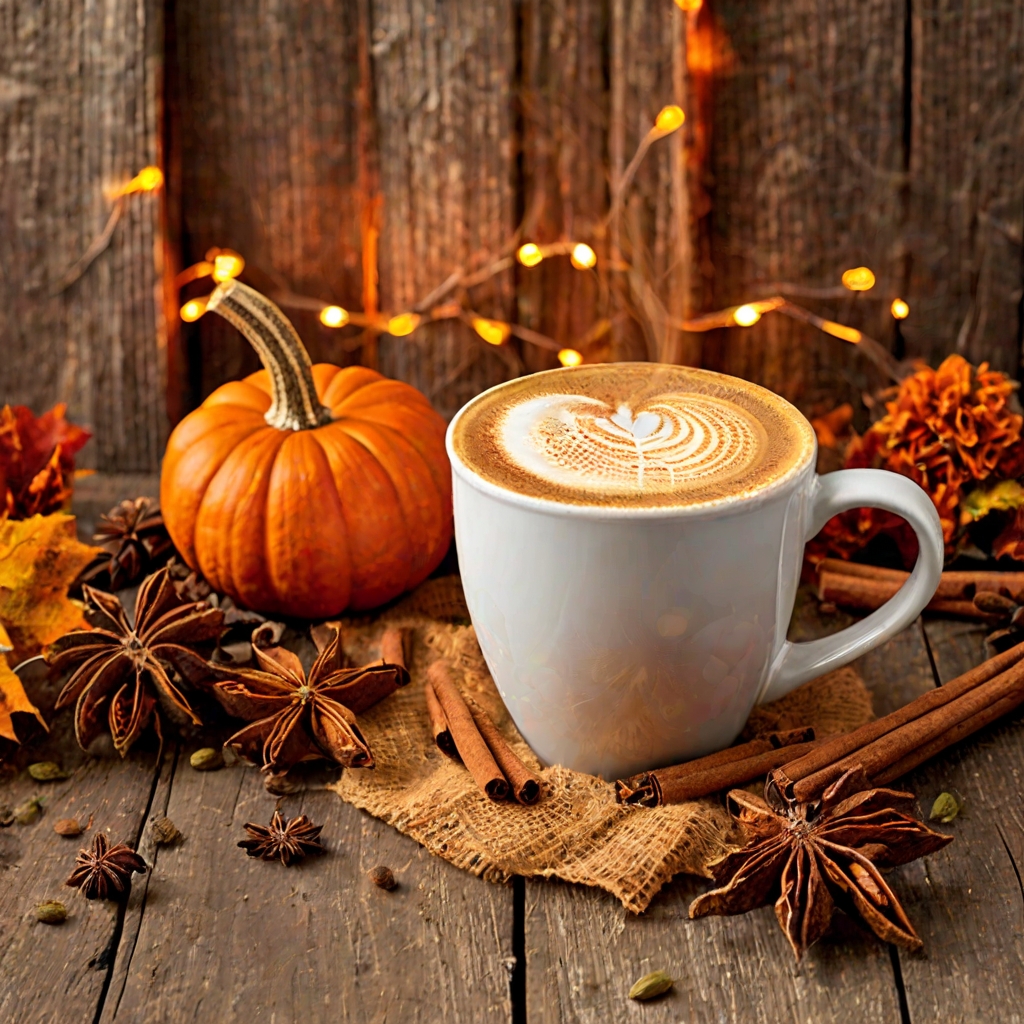 Vegan Halloween Pumpkin Spice Latte