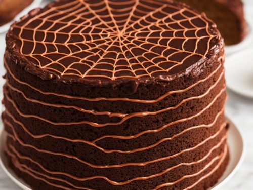 Vegan Halloween Spiderweb Cake