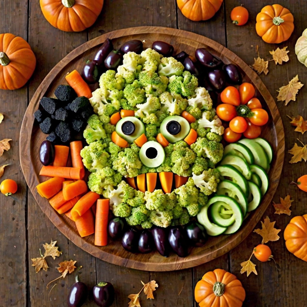 Vegan Halloween Veggie Platter Recipe