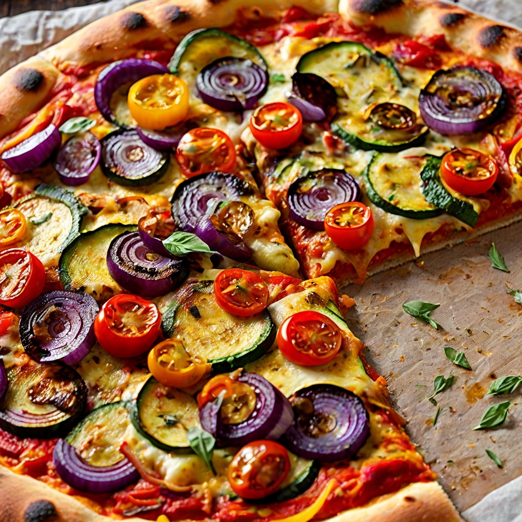 Vegan Roasted Veggie Pizza
