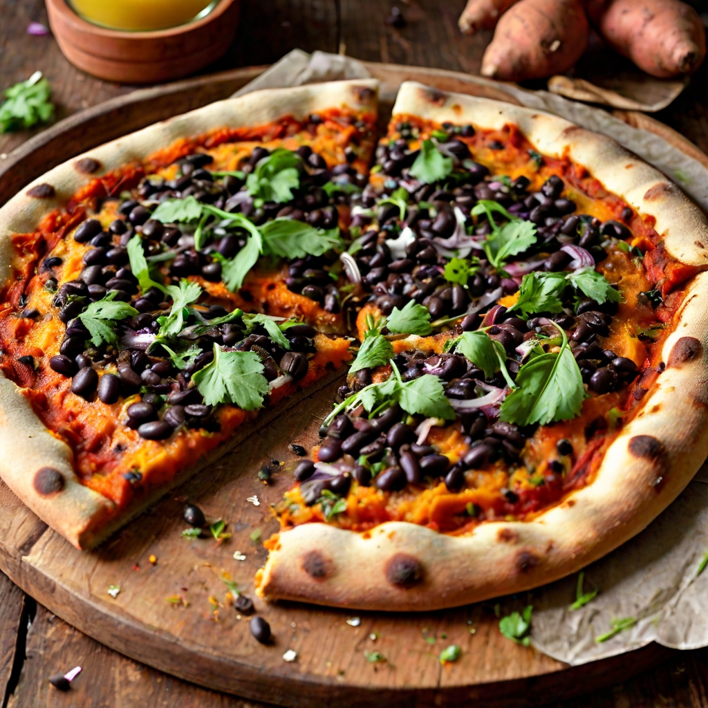 Vegan Sweet Potato and Black Bean Pizza Recipe