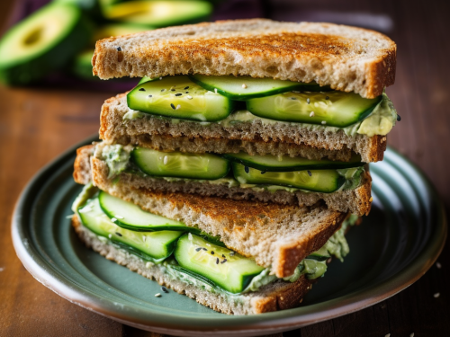 Vegetarian Avocado and Cucumber Sandwich Recipe