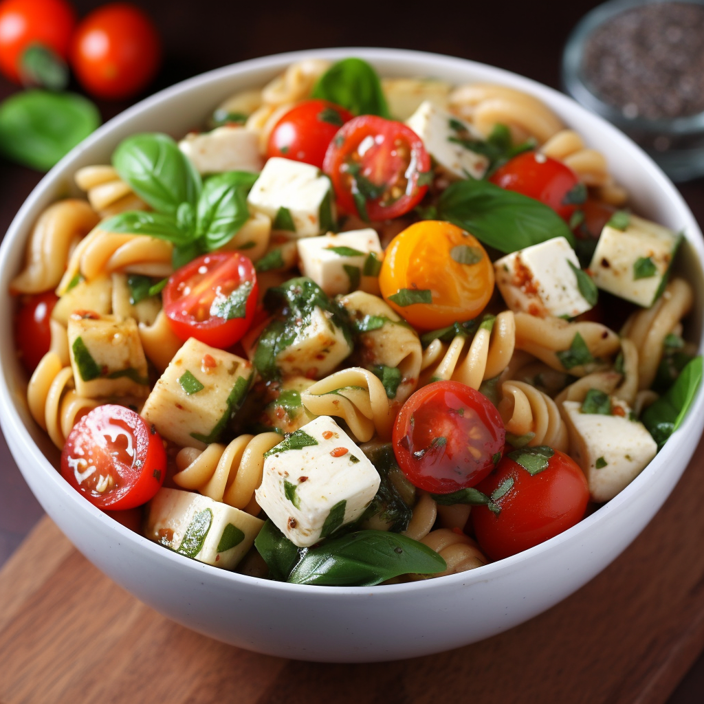 Vegetarian Caprese Pasta Salad Recipe