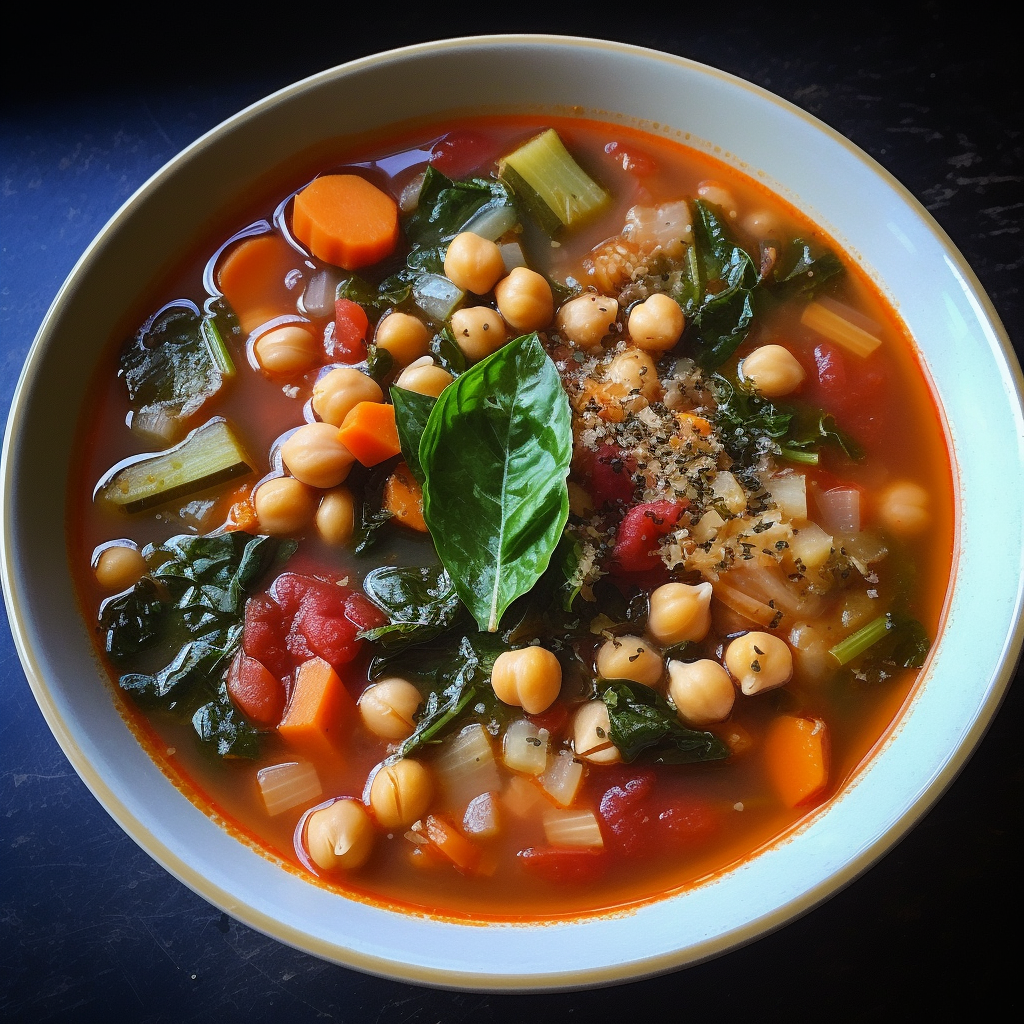 Vegetarian Chickpea and Vegetable Soup Recipe